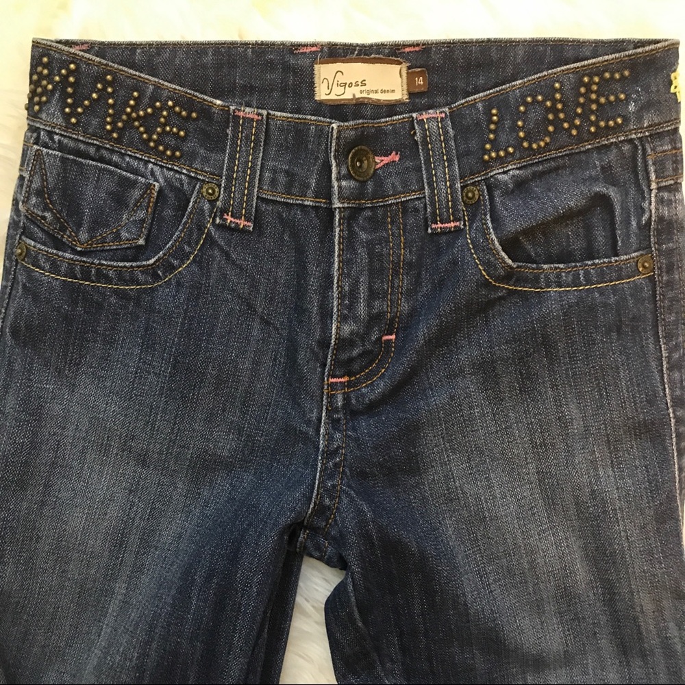 Vigoss Embroidered Jeans. Size 14